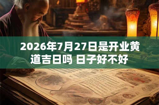 2026年7月27日是开业黄道吉日吗 日子好不好