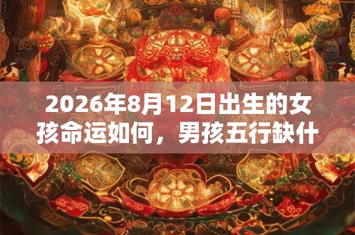 2026年8月12日出生的女孩命运如何，男孩五行缺什么