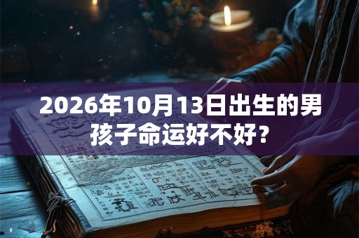 2026年10月13日出生的男孩子命运好不好？