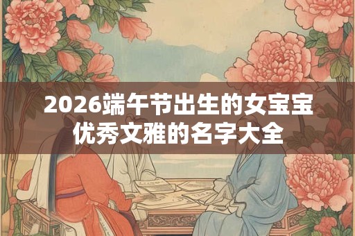 2026端午节出生的女宝宝优秀文雅的名字大全