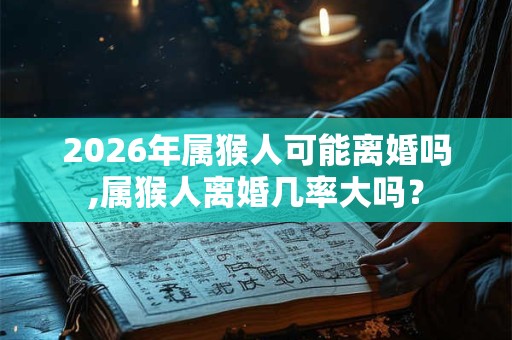 2026年属猴人可能离婚吗,属猴人离婚几率大吗？