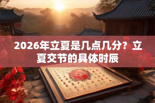 2026年立夏是几点几分?立夏交节的具体时辰 2026年立夏是几点几分?立夏交节的具体时辰