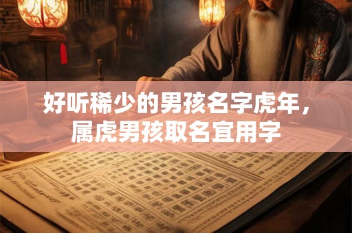 好听稀少的男孩名字虎年，属虎男孩取名宜用字