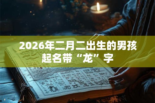 2026年二月二出生的男孩起名带“龙”字 2026年二月二出生的男孩起名带“龙”字