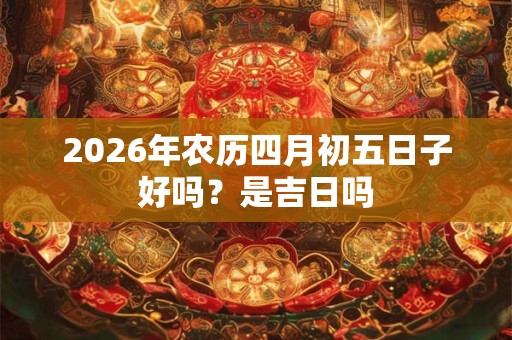 2026年农历四月初五日子好吗？是吉日吗