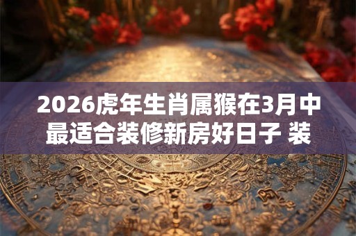 2026虎年生肖属猴在3月中最适合装修新房好日子 装修黄道吉日