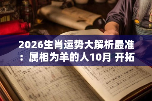 2026生肖运势大解析最准：属相为羊的人10月 开拓社交圈财运平稳