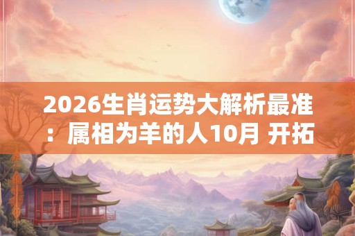 2026生肖运势大解析最准：属相为羊的人10月 开拓社交圈财运平稳