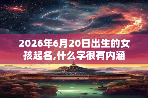 2026年6月20日出生的女孩起名,什么字很有内涵