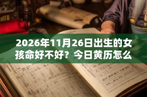 2026年11月26日出生的女孩命好不好？今日黄历怎么样？