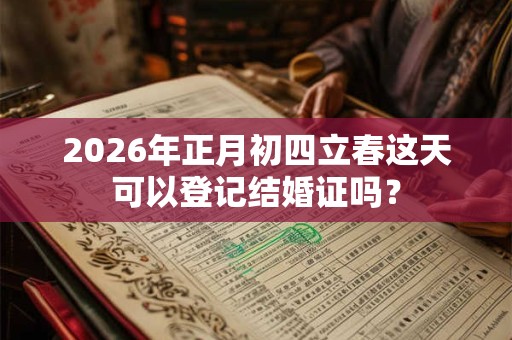 2026年正月初四立春这天可以登记结婚证吗？
