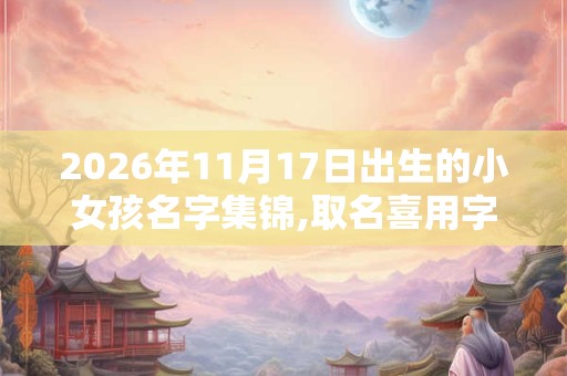 2026年11月17日出生的小女孩名字集锦,取名喜用字分享