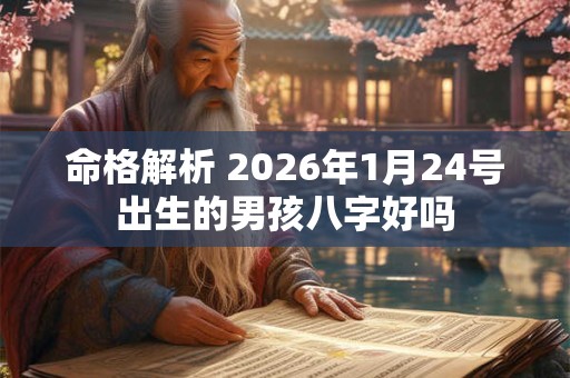命格解析 2026年1月24号出生的男孩八字好吗 命格解析 2026年1月24号出生的男孩八字好吗