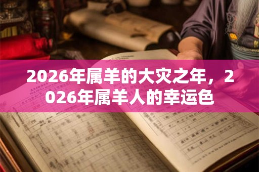 2026年属羊的大灾之年,2026年属羊人的幸运色 2026年属羊的大灾之年,2026年属羊人的幸运色