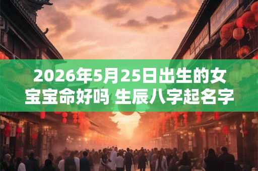 2026年5月25日出生的女宝宝命好吗 生辰八字起名字