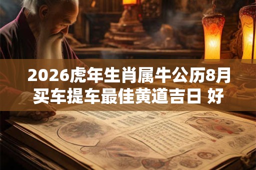 2026虎年生肖属牛公历8月买车提车最佳黄道吉日 好日一览表