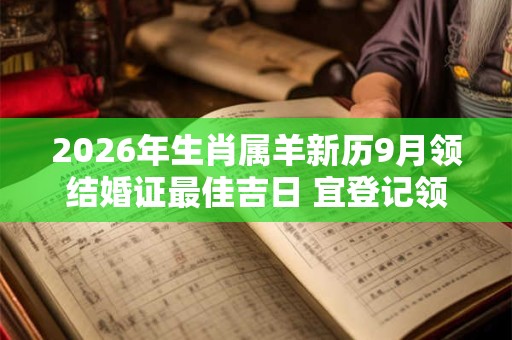2026年生肖属羊新历9月领结婚证最佳吉日 宜登记领证佳期