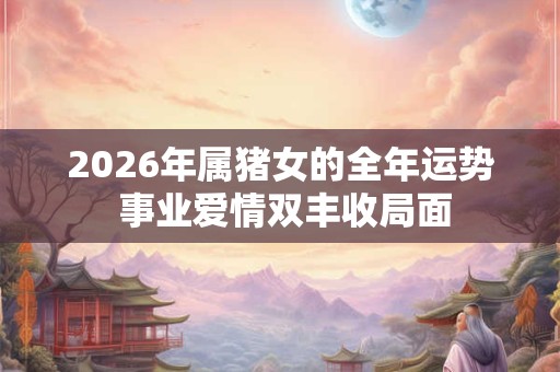 2026年属猪女的全年运势 事业爱情双丰收局面