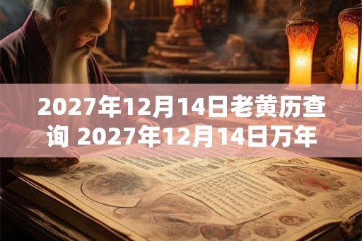 2027年12月14日老黄历查询 2027年12月14日万年历黄道吉日