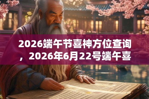 2026端午节喜神方位查询，2026年6月22号端午喜神位置