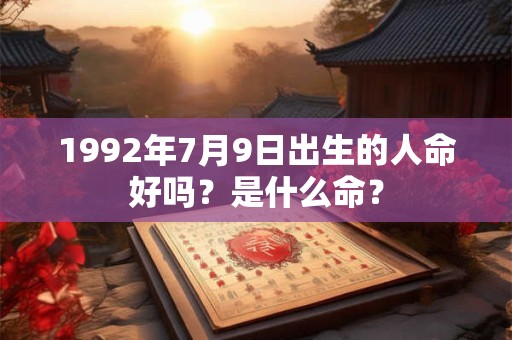 1992年7月9日出生的人命好吗？是什么命？