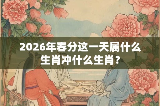 2026年春分这一天属什么生肖冲什么生肖？