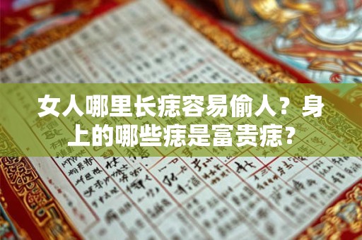 女人哪里长痣容易偷人？身上的哪些痣是富贵痣？