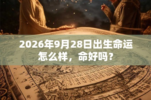 2026年9月28日出生命运怎么样，命好吗？