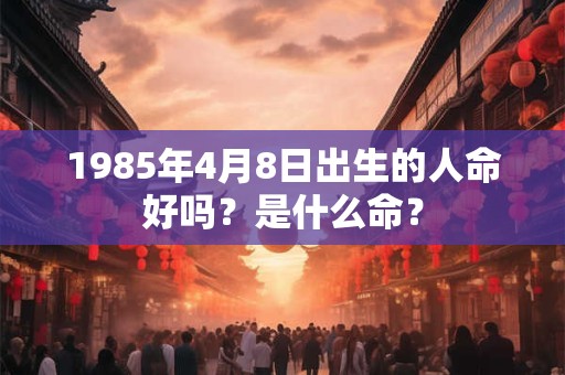 1985年4月8日出生的人命好吗？是什么命？