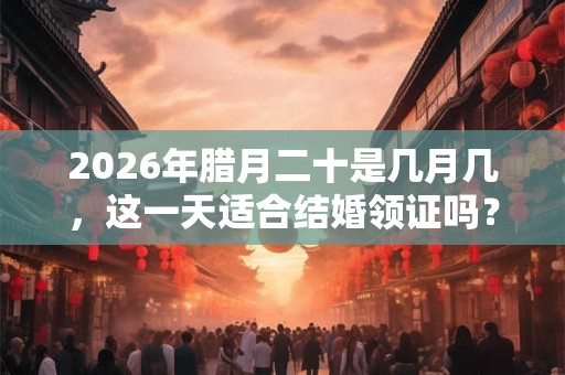 2026年腊月二十是几月几，这一天适合结婚领证吗？