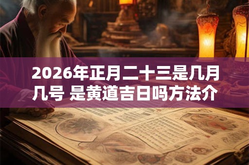 2026年正月二十三是几月几号 是黄道吉日吗方法介绍