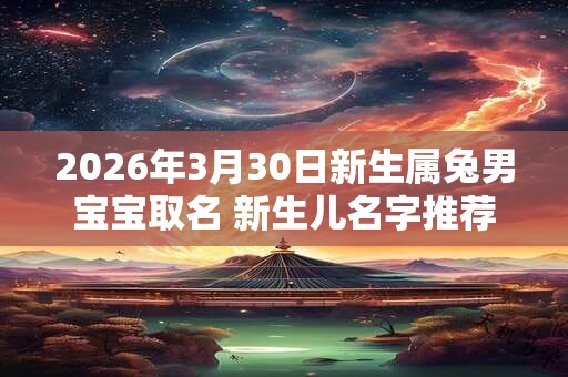 2026年3月30日新生属兔男宝宝取名 新生儿名字推荐