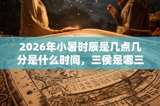 2026年小暑时辰是几点几分是什么时间，三侯是哪三候