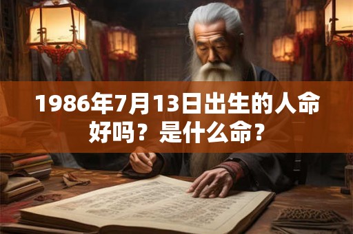 1986年7月13日出生的人命好吗？是什么命？