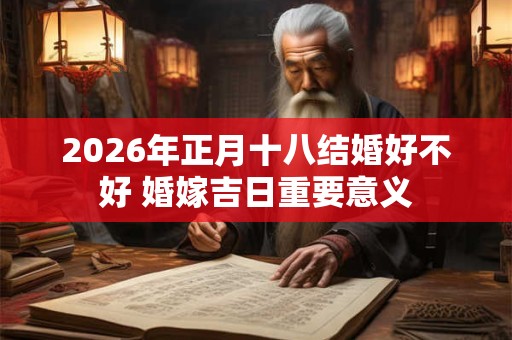 2026年正月十八结婚好不好 婚嫁吉日重要意义