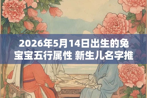 2026年5月14日出生的兔宝宝五行属性 新生儿名字推荐