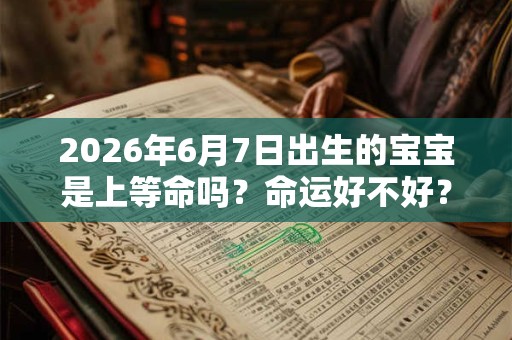 2026年6月7日出生的宝宝是上等命吗？命运好不好？