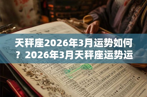 天秤座2026年3月运势如何?2026年3月天秤座运势运程详解 天秤座2026年3月运势如何?2026年3月天秤座运势运程详解