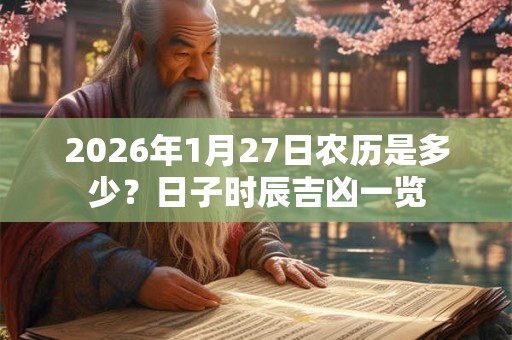 2026年1月27日农历是多少？日子时辰吉凶一览
