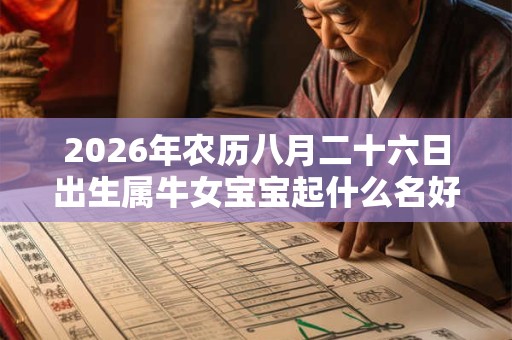 2026年农历八月二十六日出生属牛女宝宝起什么名好