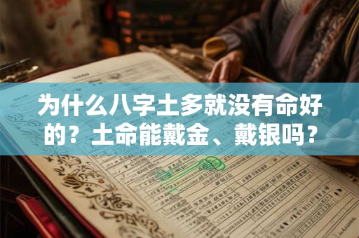 为什么八字土多就没有命好的？土命能戴金、戴银吗？