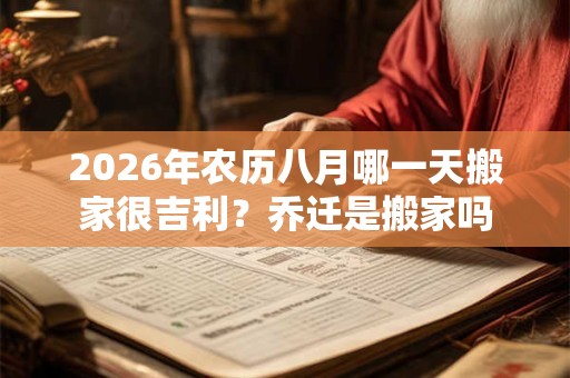 2026年农历八月哪一天搬家很吉利？乔迁是搬家吗