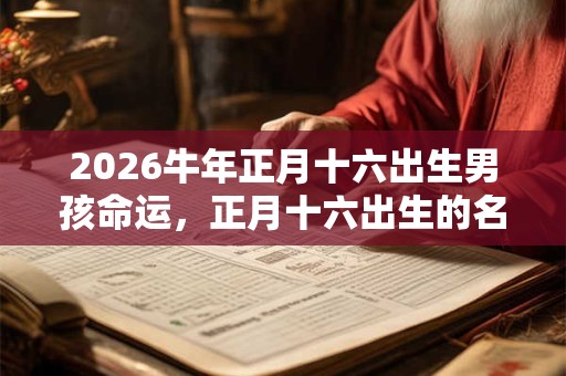 2026牛年正月十六出生男孩命运，正月十六出生的名人