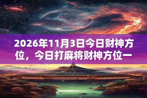 2026年11月3日今日财神方位，今日打麻将财神方位一览表