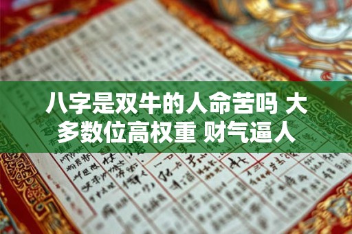 八字是双牛的人命苦吗 大多数位高权重 财气逼人