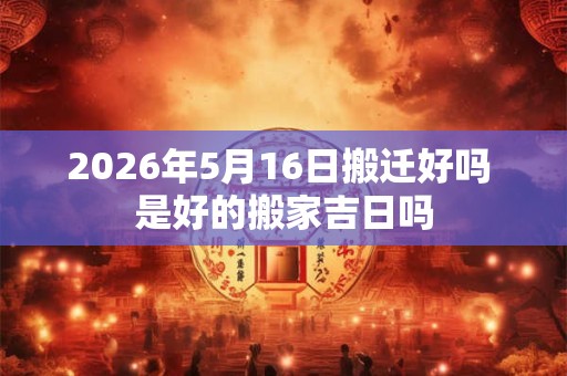2026年5月16日搬迁好吗 是好的搬家吉日吗 2026年5月16日搬迁好吗 是好的搬家吉日吗