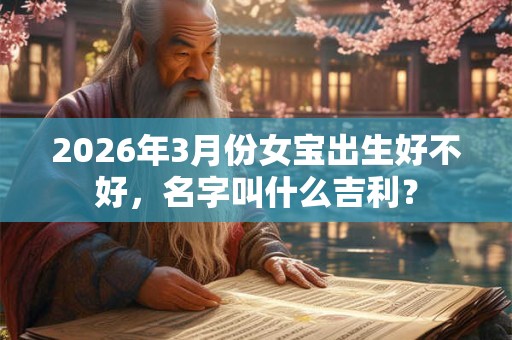 2026年3月份女宝出生好不好，名字叫什么吉利？