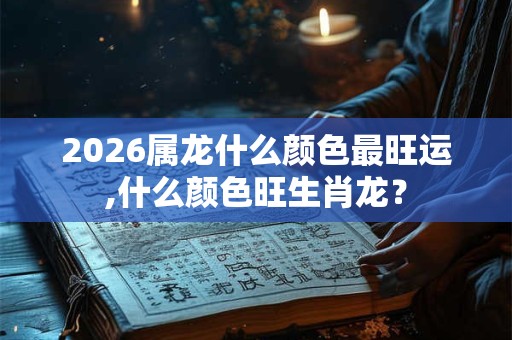 2026属龙什么颜色最旺运,什么颜色旺生肖龙？