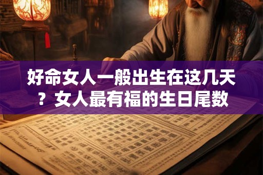 好命女人一般出生在这几天？女人最有福的生日尾数