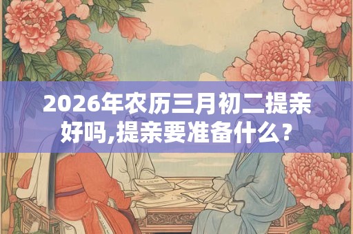 2026年农历三月初二提亲好吗,提亲要准备什么？